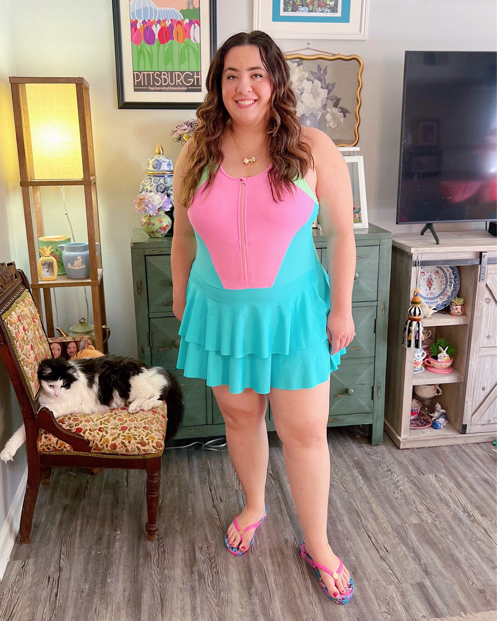 Amazon swimsuit 🩱 one piece swimsuit with skirt under $40 

#LTKSwim #LTKSeasonal #LTKFindsUnder50