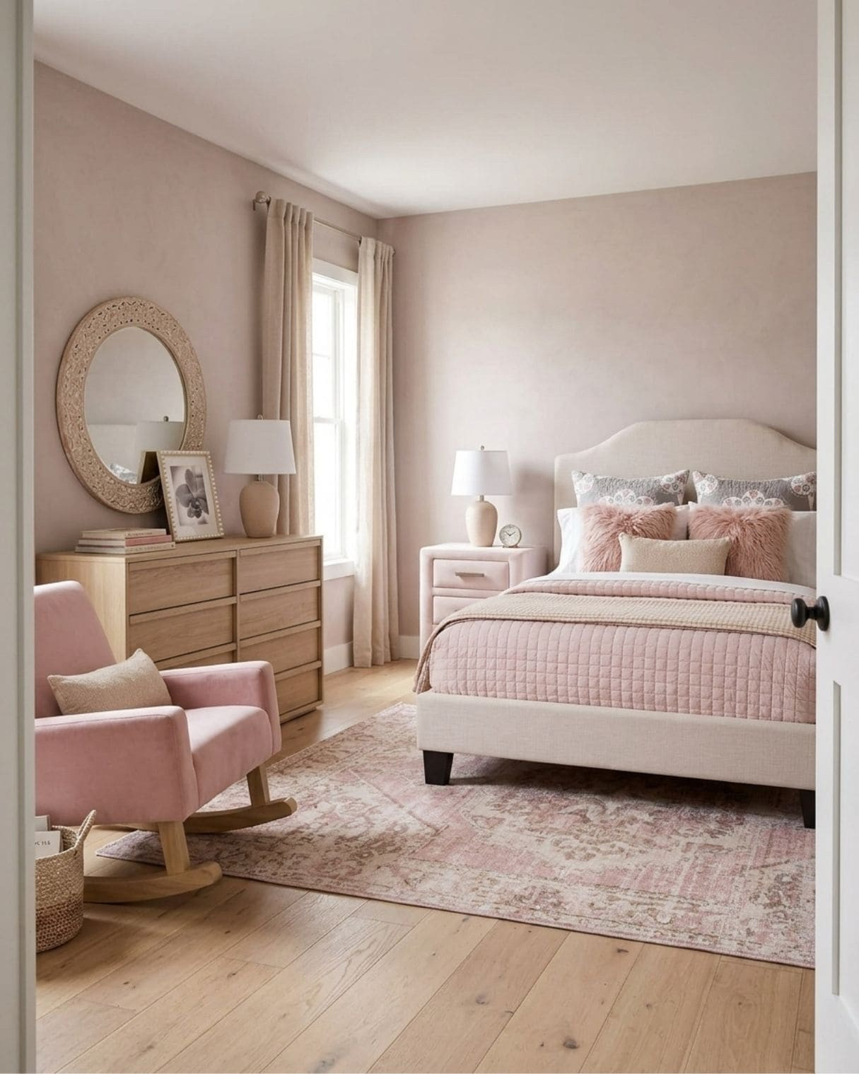 Cozy Blush and Neutral Bedroom Design

*Note: This is a digital room mockup showcasing product styling ideas from my room design mood board.

#LTKHome