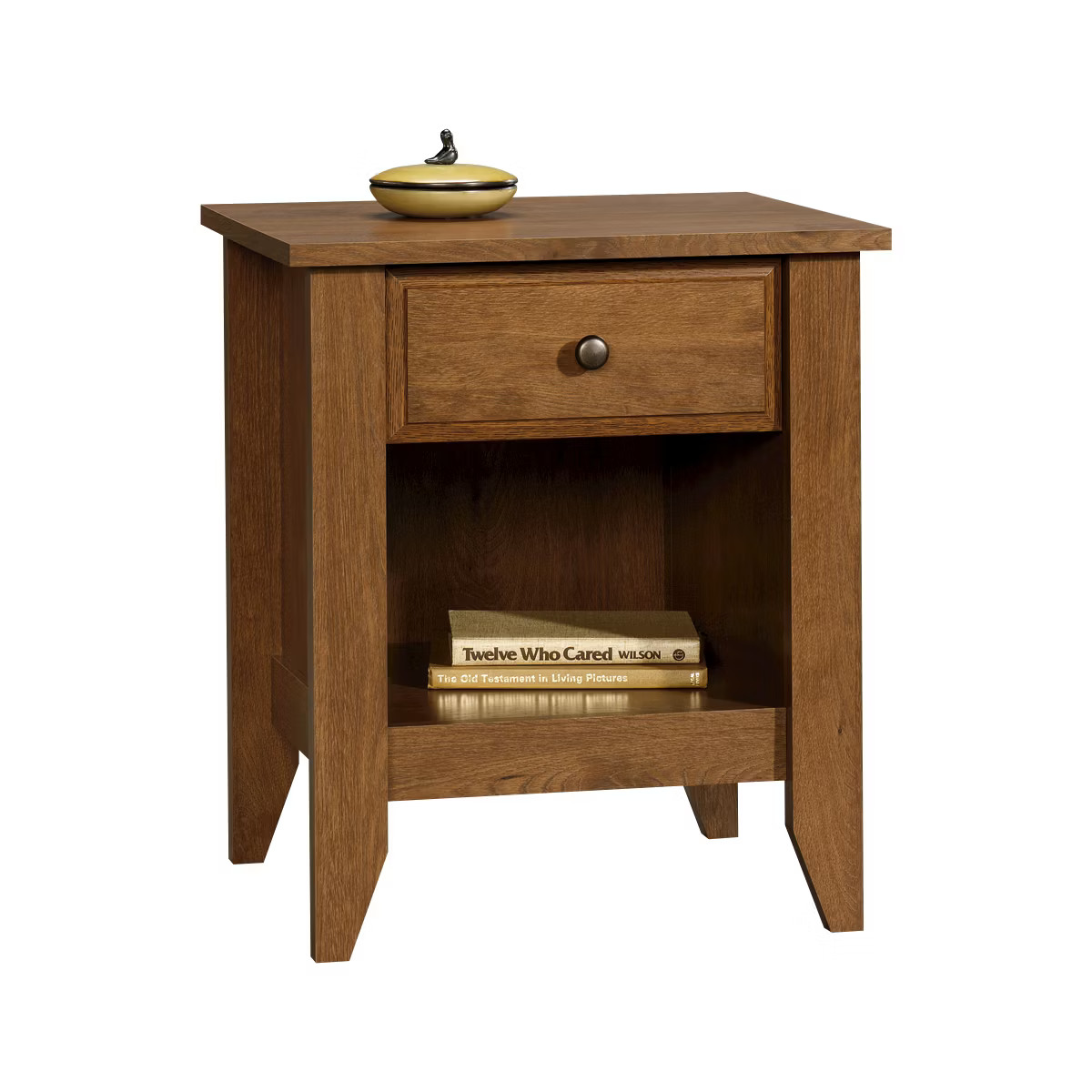 Shoal Creek Nightstand Oiled Oak - Sauder: Bedside Table with Storage Shelf, MDF & Particle Board | Target