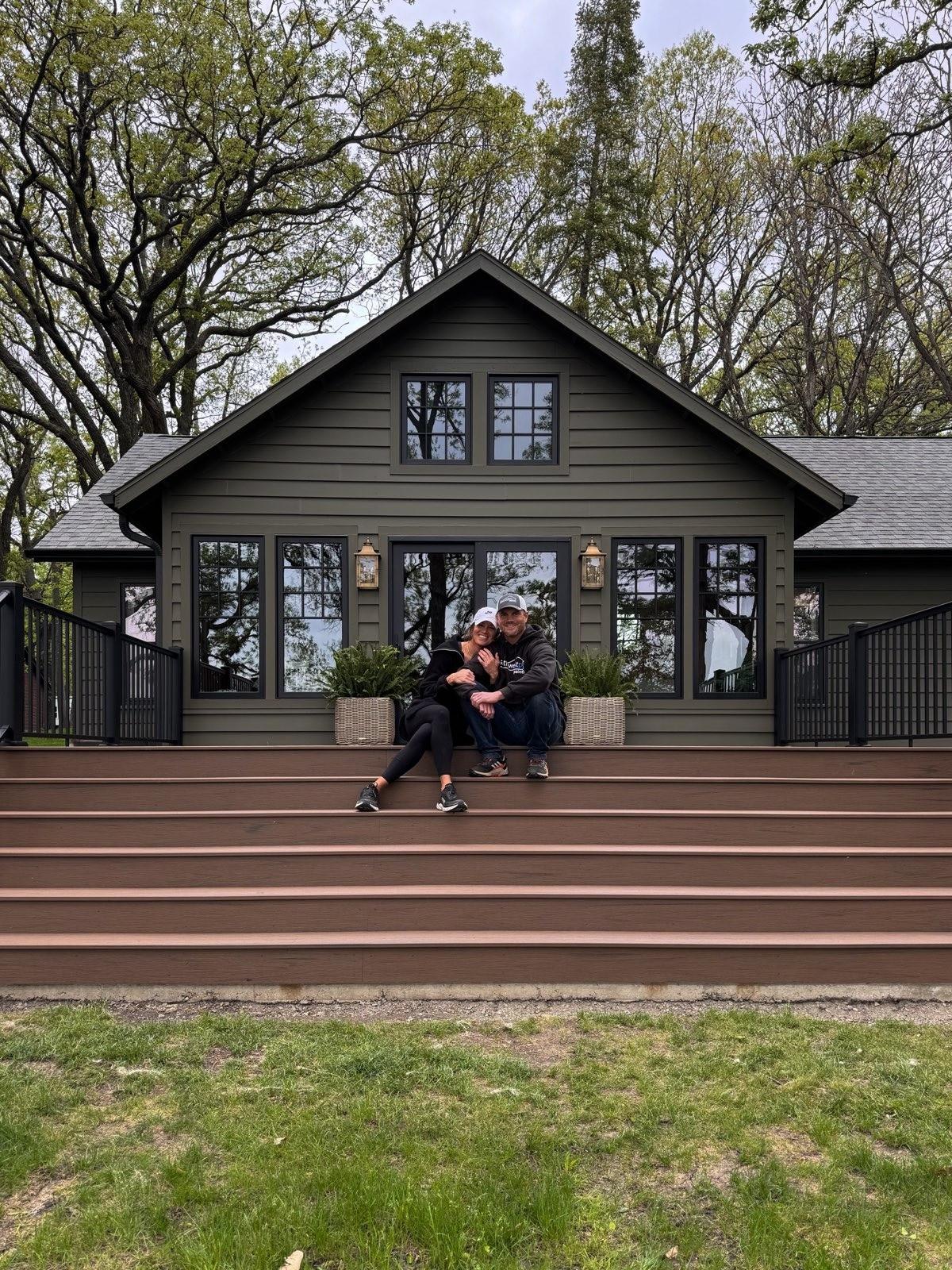 The Big Deck Reveal!! So excited!! Linked below is my outfit, the planters and our wall mounted lights! I also linked up my favorite faux ferns, however the ones in the picture are real! #deckreveal #outdoorliving #outfitoftheday #deck

#LTKSeasonal #LTKhome #LTKstyletip