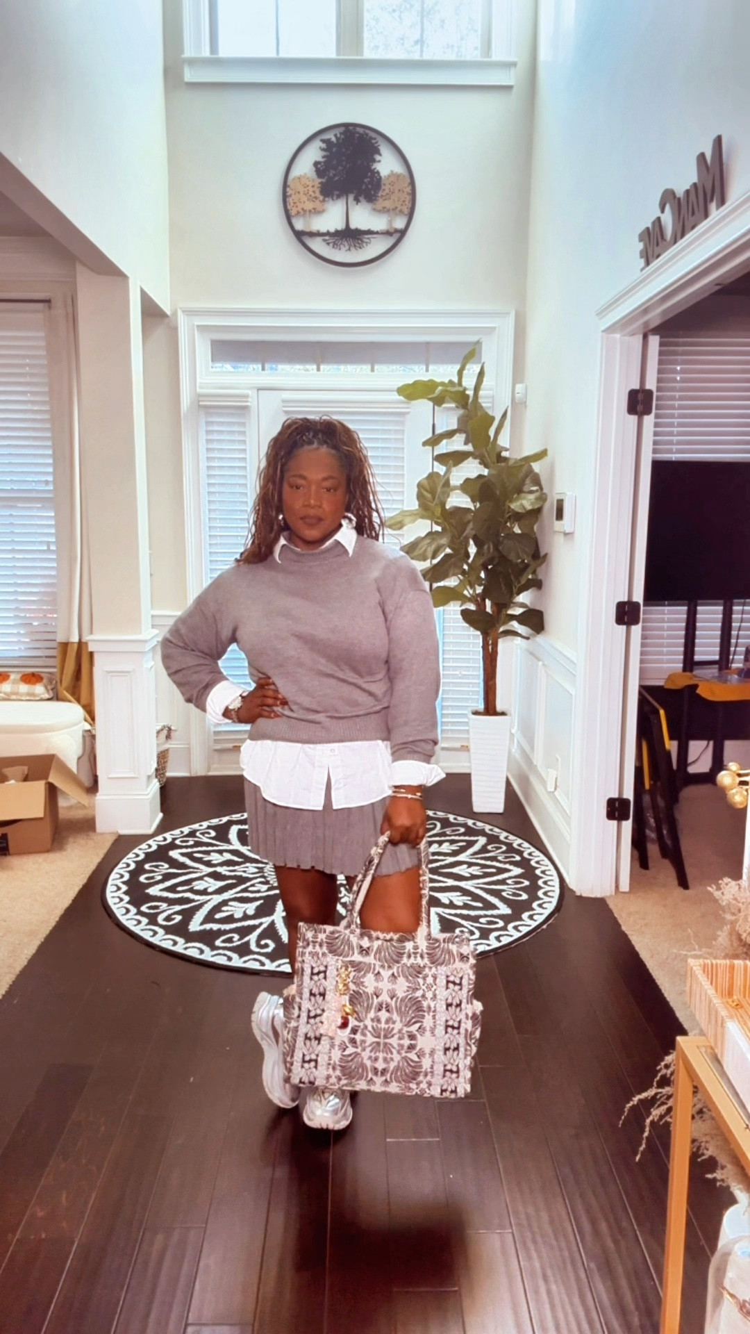OOTD — Two-Piece Turtleneck Sweater Set

Okay y’all — this two-piece turtleneck sweater set is giving classy & cozy at the same time. The skirt has the cutest pleats so it lays really pretty when you walk. I layered a white button-down collar shirt underneath and flipped the sleeves out at the bottom for a cleaner look — it makes the set look more intentional and elevated.

I finished it off with my Marc Jacobs hikers and some scrunchie socks — super cute, super comfortable, and still pulled together. Perfect for fall errands, brunch, or even work if your office gives a little freedom to dress cute.

I’ll have everything linked in my Amazon storefront — go shop and grab it while it’s still in stock! 🤎

#AmazonFinds #OOTD #FallStyle #SweaterSet #PleatedSkirt #AmazonFashion #LayeredLook #MarcJacobsHikers

#LTKOver40 #LTKWorkwear #LTKFindsUnder50