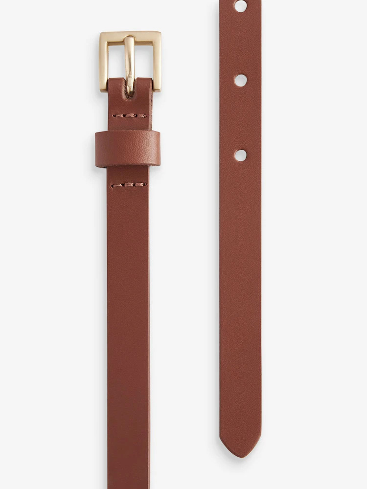 Buy Tan Brown Skinny Leather Belt from Next Ireland | Next EU