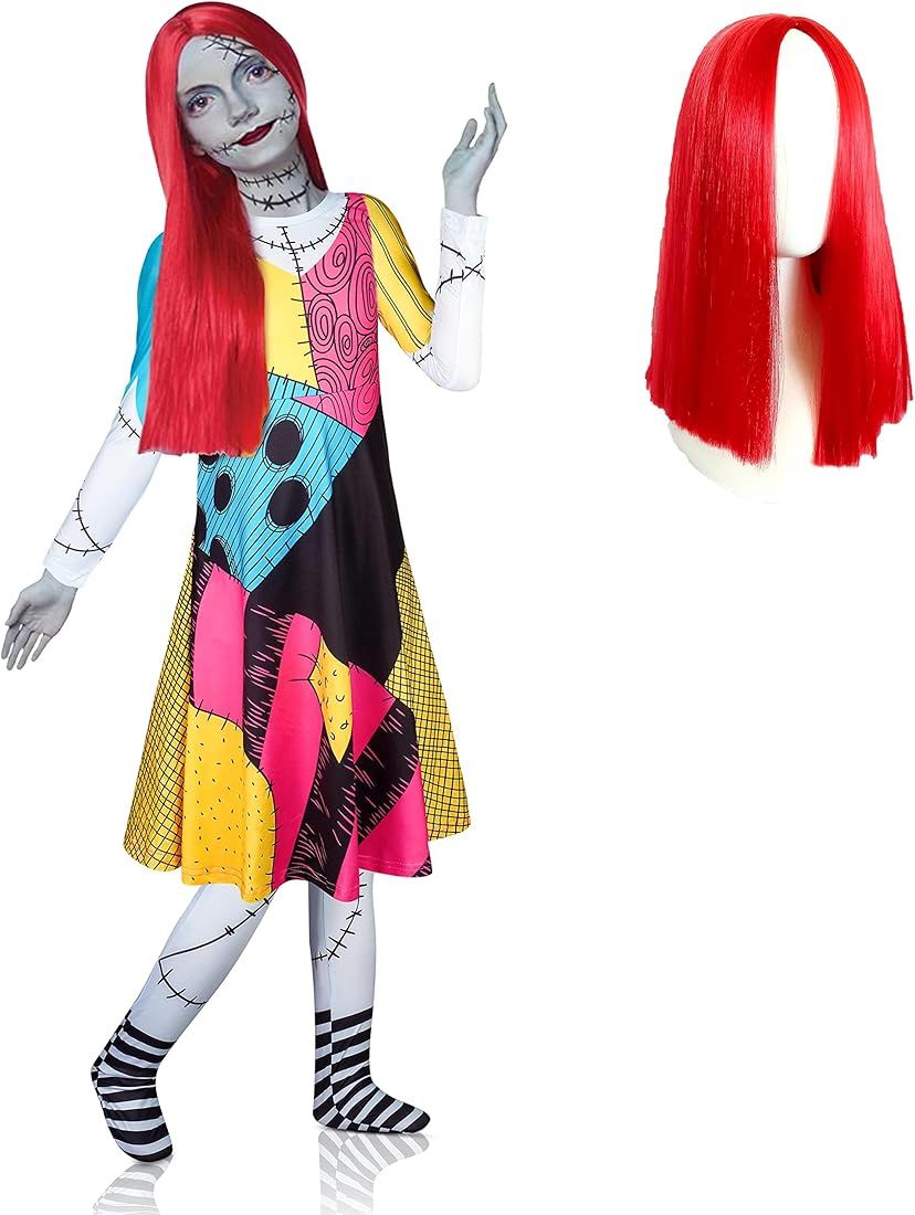 Sally Nightmare Before Christmas Costumes Halloween Jumpsuit Outfit for Girls 4-10Y | Amazon (CA)
