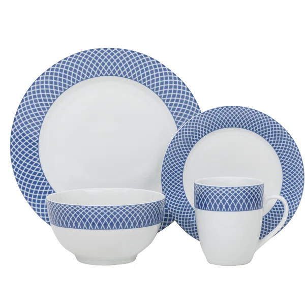Elsene 16 Piece Dinnerware Set, Service for 4 | Wayfair North America