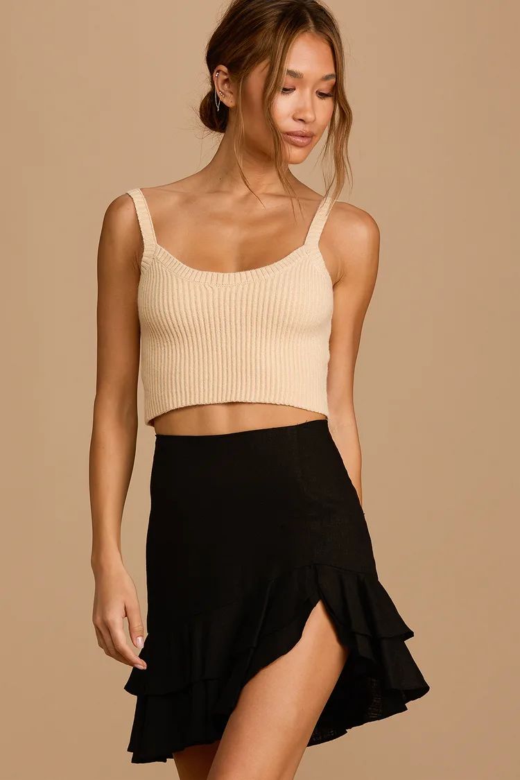 Frill it Up Black Tiered Ruffled Mini Skirt | Lulus (US)