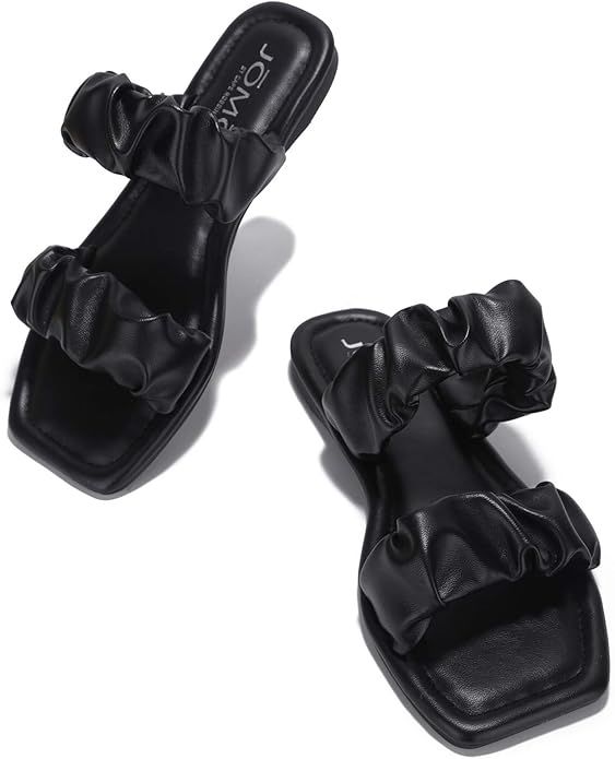 Cape Robbin Presents JOMO Conflict Sandals Slides for Women, Womens Mules Slip On Shoes | Amazon (US)