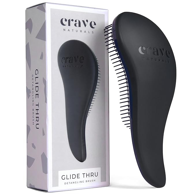 Crave Naturals Glide Thru Detangler Brush for Adults & Kids Hair, Detangling Brush for Black Natu... | Amazon (US)
