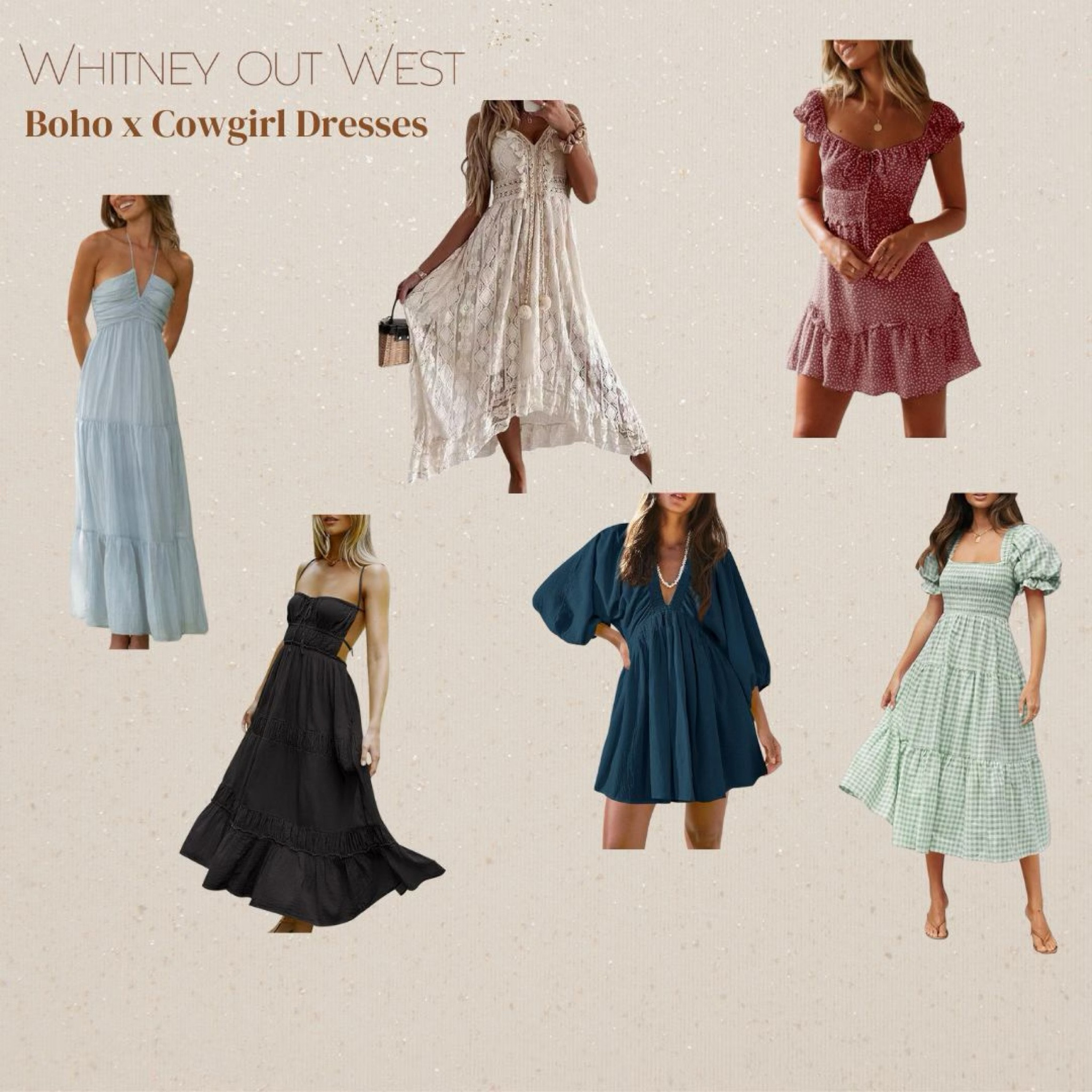 Boho x Cowgirl dresses. Like a Prairie dress but cuter!  

#LTKfindsunder50 #LTKfindsunder100 #LTKFestival