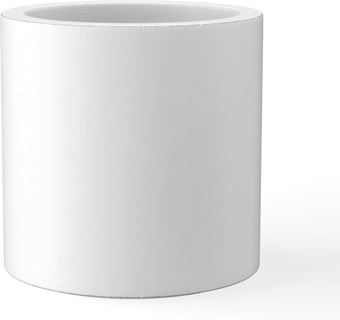 Kante 12.6" Dia Round Concrete Planter, Modern Style Large Cylindrical Plant Pot with Drainage Ho... | Amazon (US)