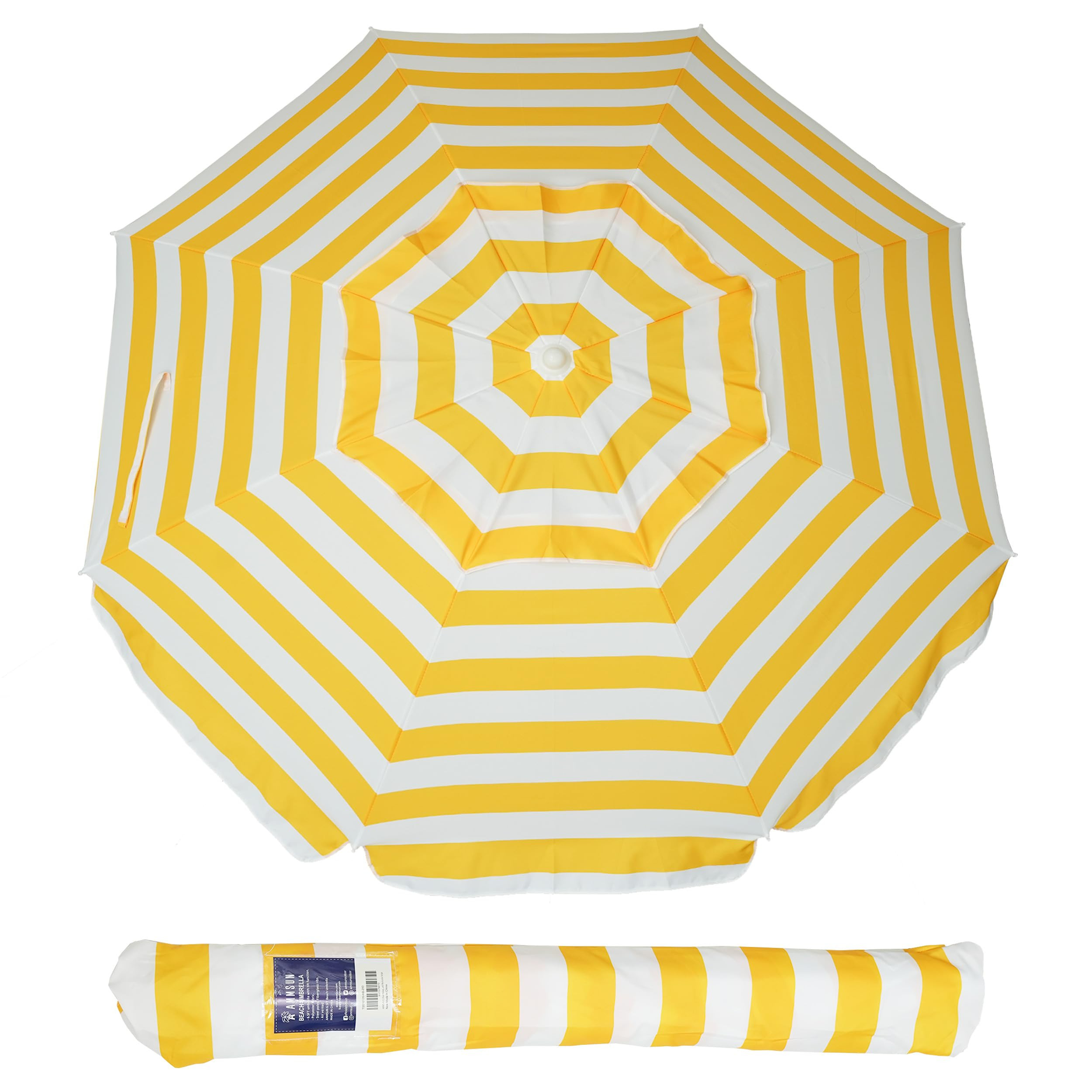 AMMSUN 6.5 Foot Heavy Duty Beach Umbrellas for Sand with tilt Sun Shelter, UV 50+ Protection Outd... | Amazon (US)