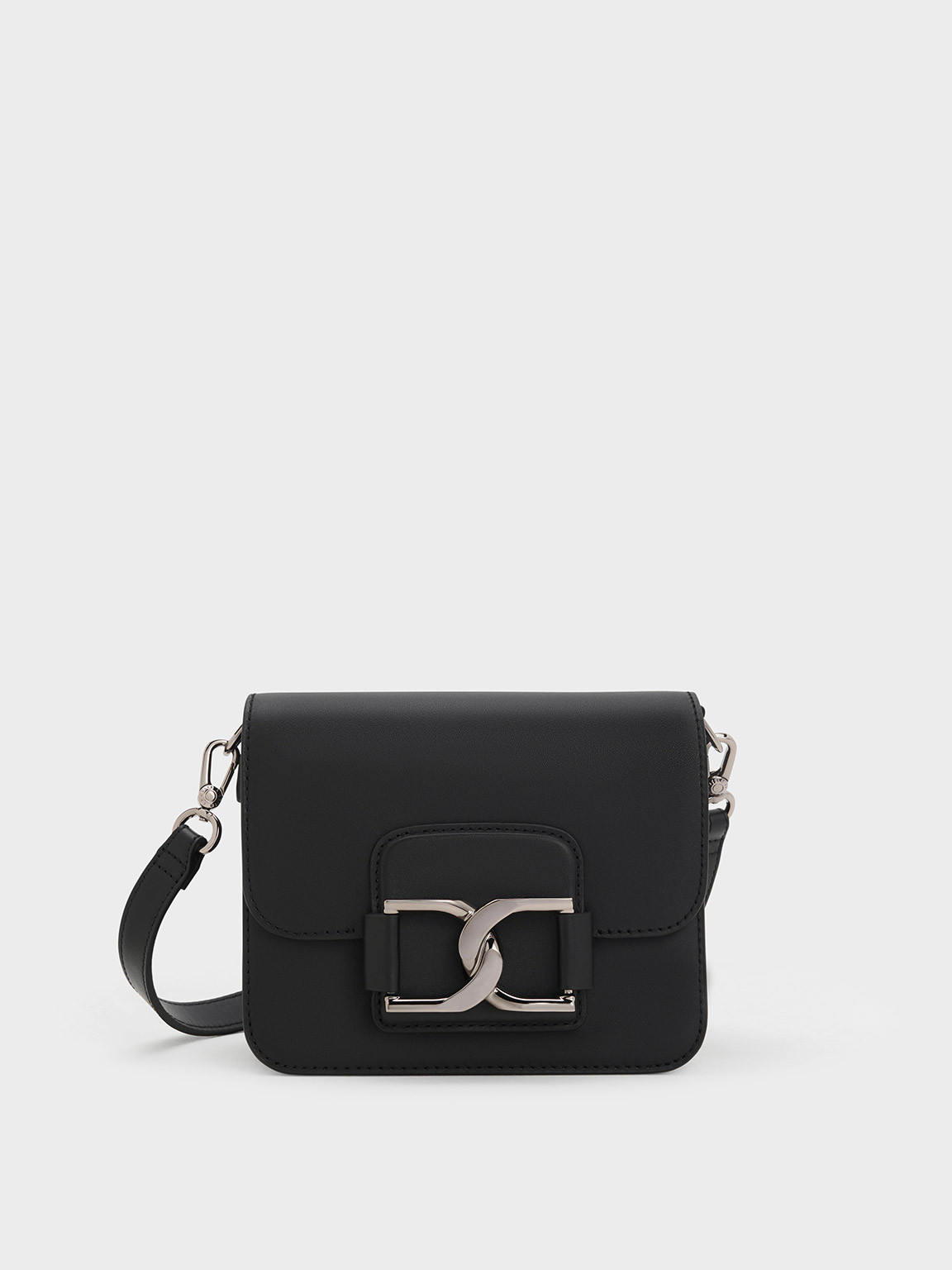 Gabine Leather Crossbody Bag
 - Noir | Charles & Keith EU