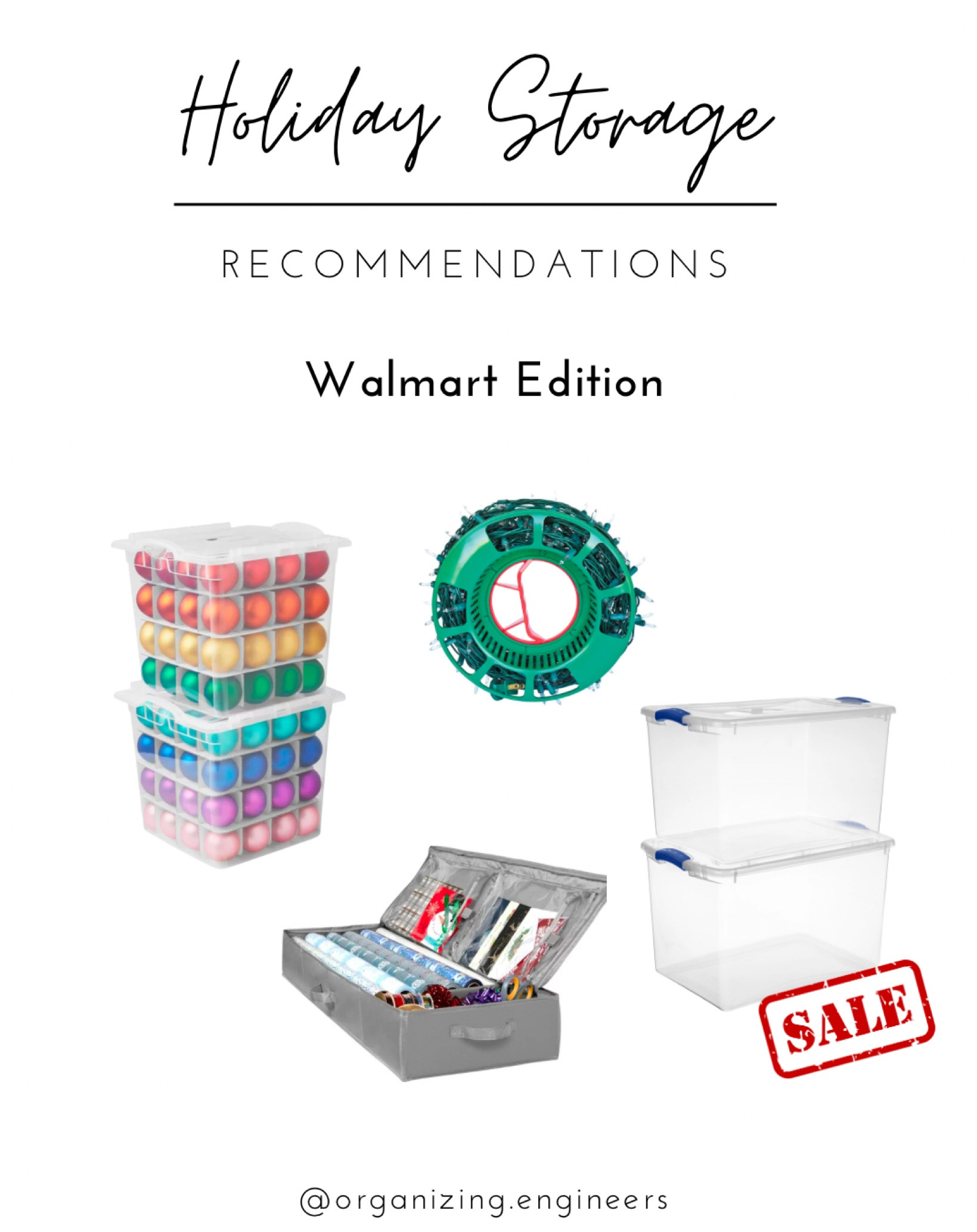 Everything you need to get organized after the holiday season ✨ Walmart holiday storage ✨

#LTKHoliday #LTKhome #LTKsalealert