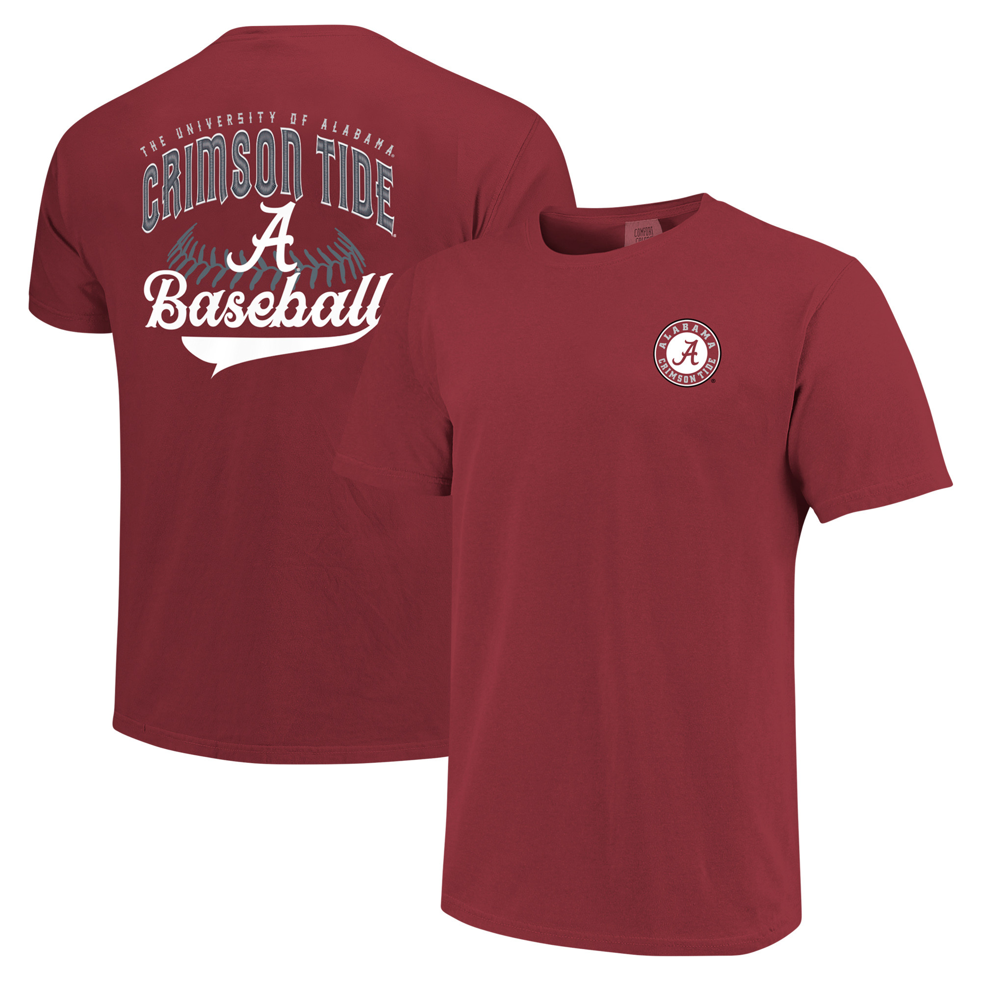 Men's Crimson Alabama Crimson Tide Baseball Comfort Colors T-Shirt | Fanatics