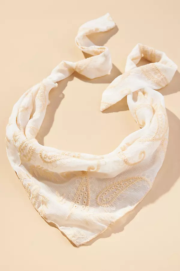 Paisley Head Scarf By By Anthropologie in Beige | Anthropologie (US)