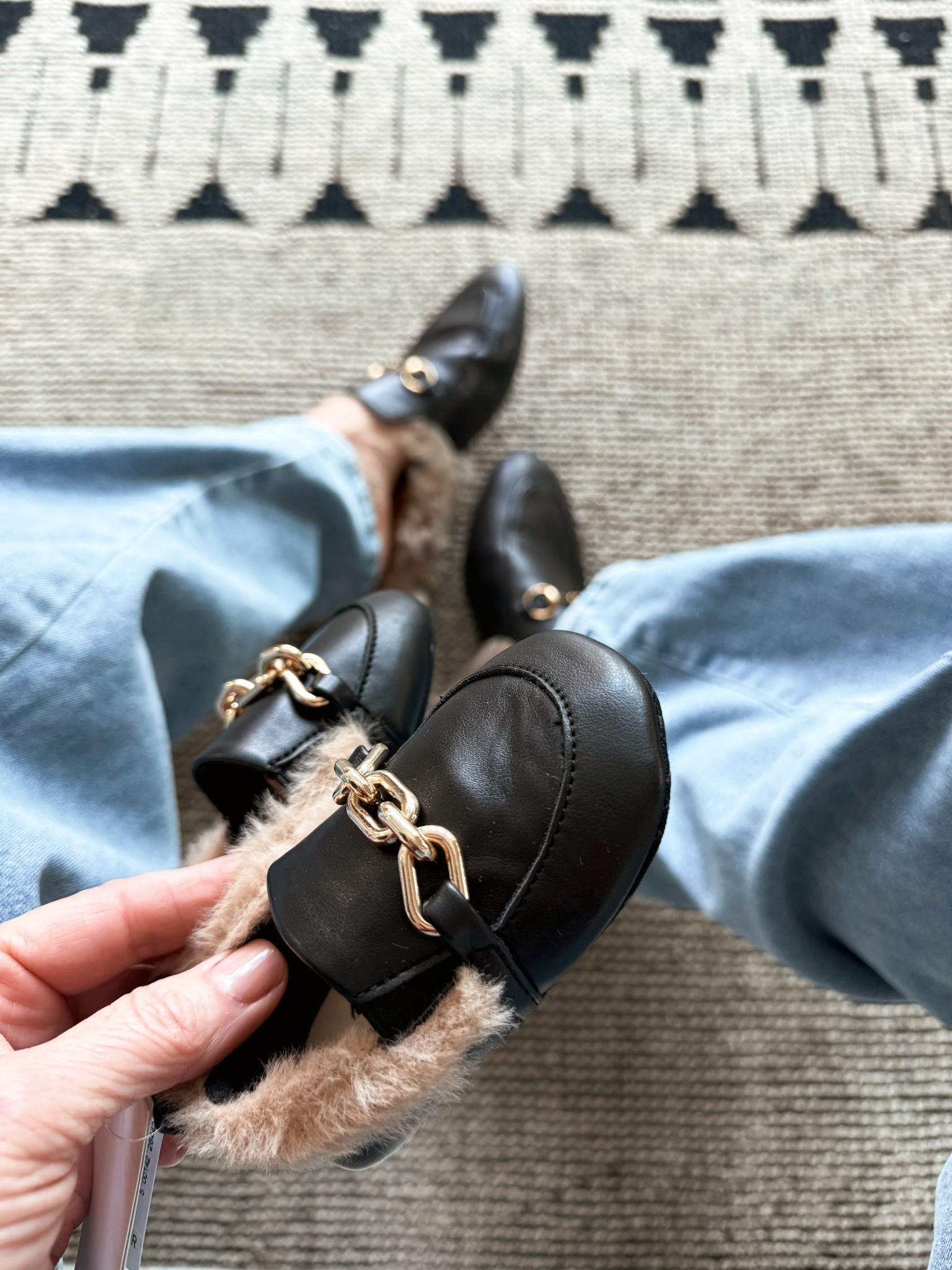 Oh baby! My newest granddaughter and I can match! The price drops to $20.97 at checkout. Baby faux fur loafers. Adorable! 

#LTKFindsUnder50 #LTKBaby