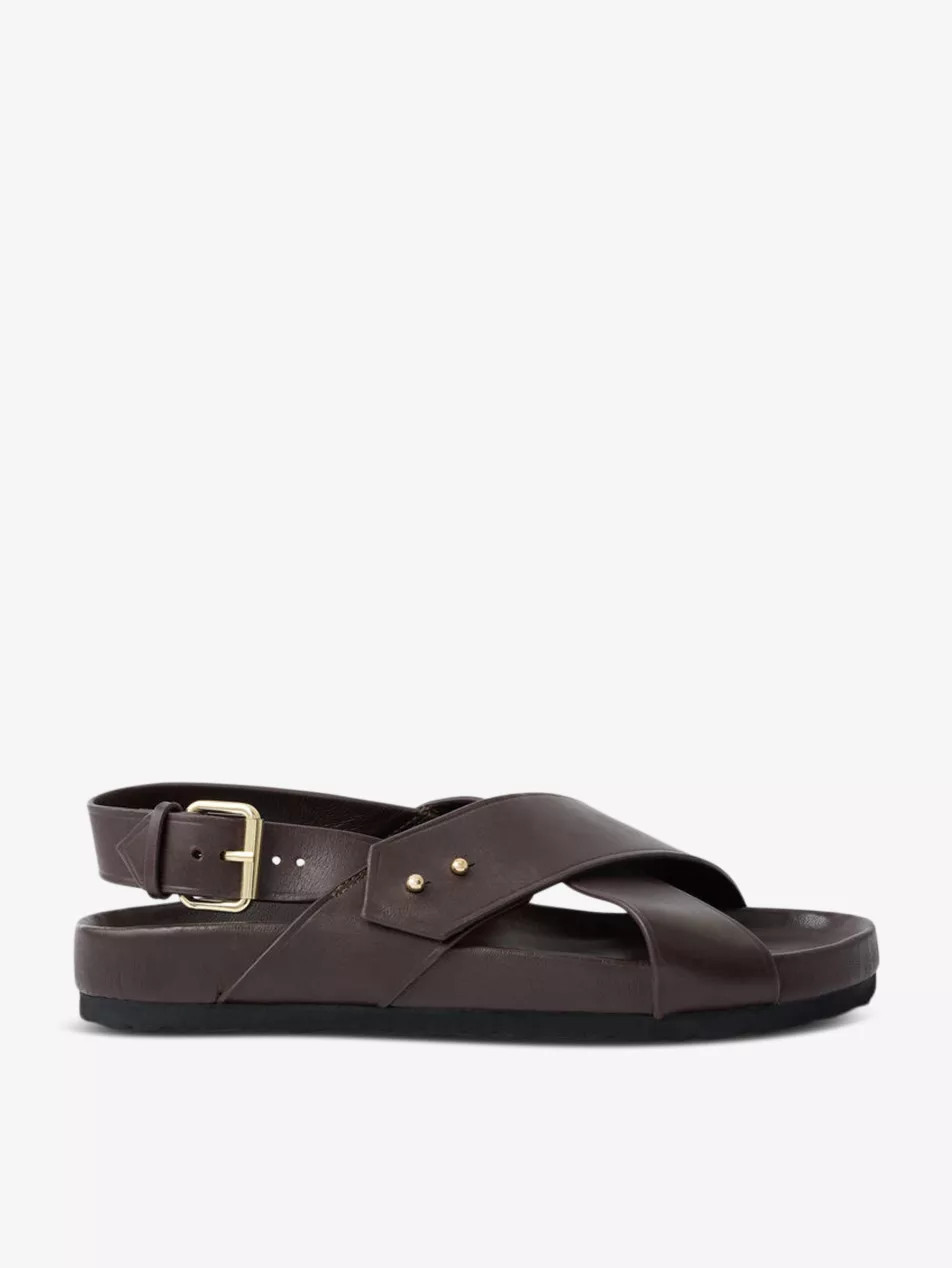 Olaf cross-over leather sandals | Selfridges