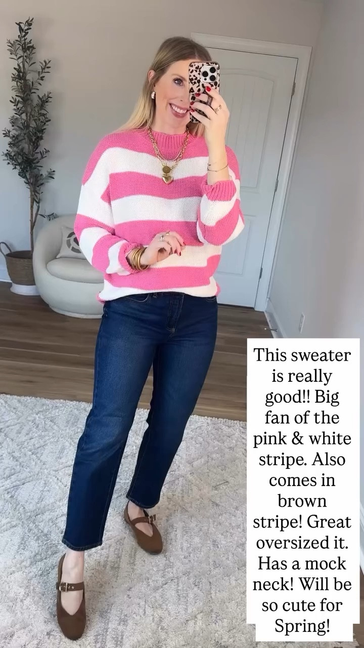 Striped sweater from Walmart 

#LTKootd