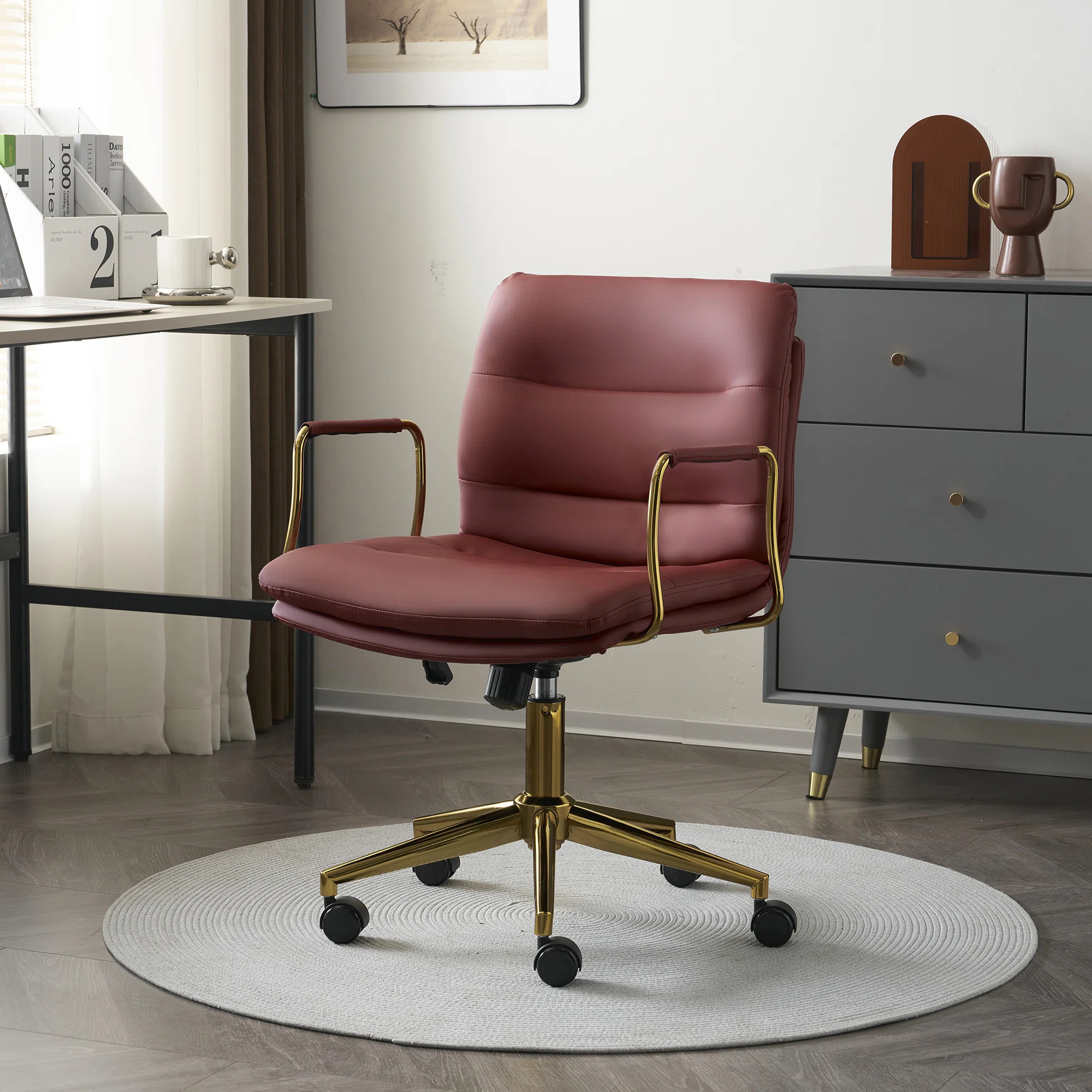 Raio Leather Upholstered Office Chair | Wayfair North America