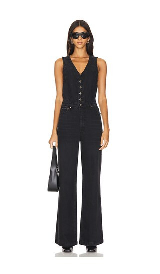 PISTOLA Aria Jumpsuit in Denim-Dark. - size L | Revolve Clothing (Global)