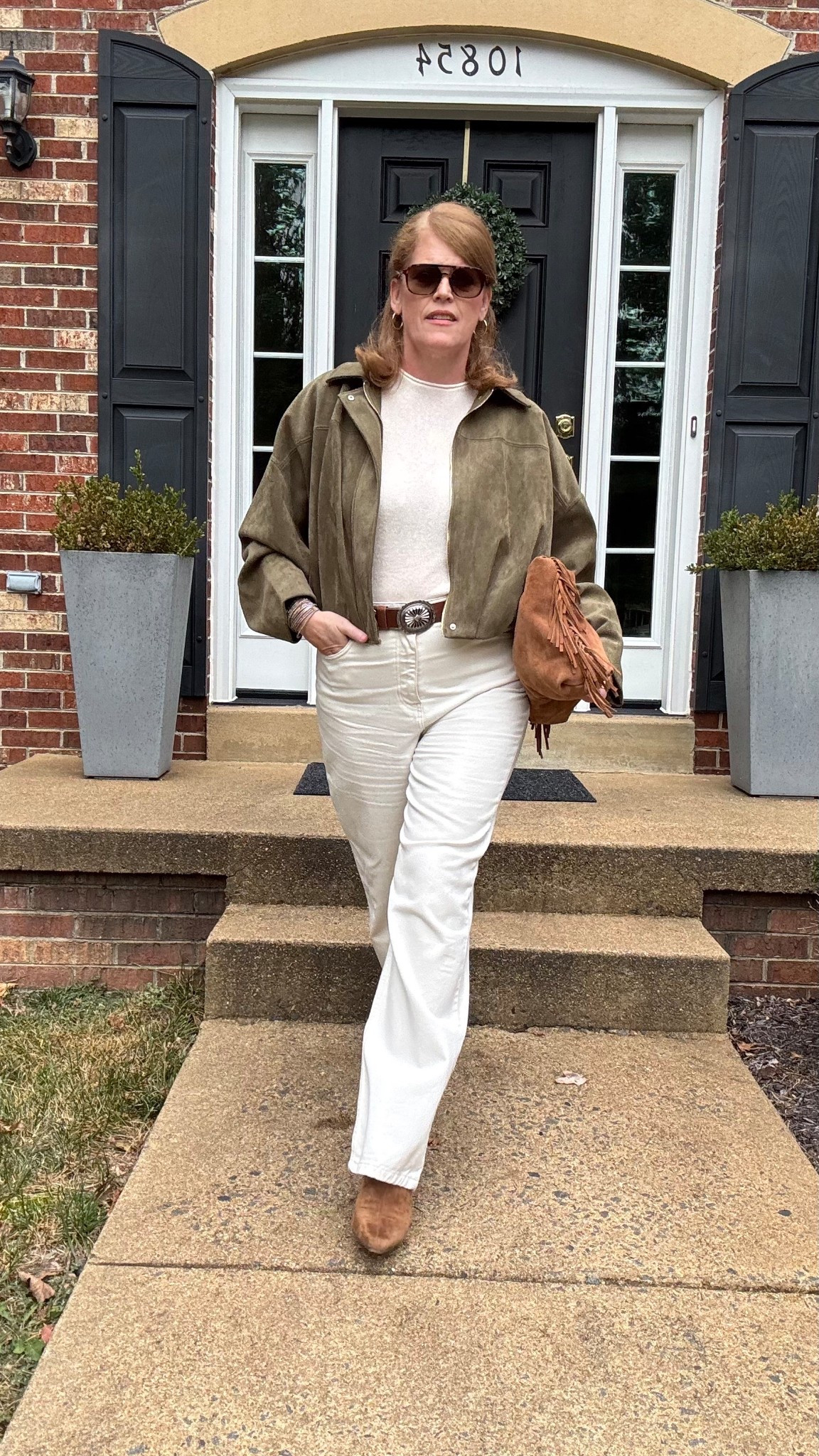 Off white denim fit but make it pre-fall 🍂🍁🍂 how do you like this fall color palette? 

#LTKOver40 #LTKStyleTip #LTKMidsize