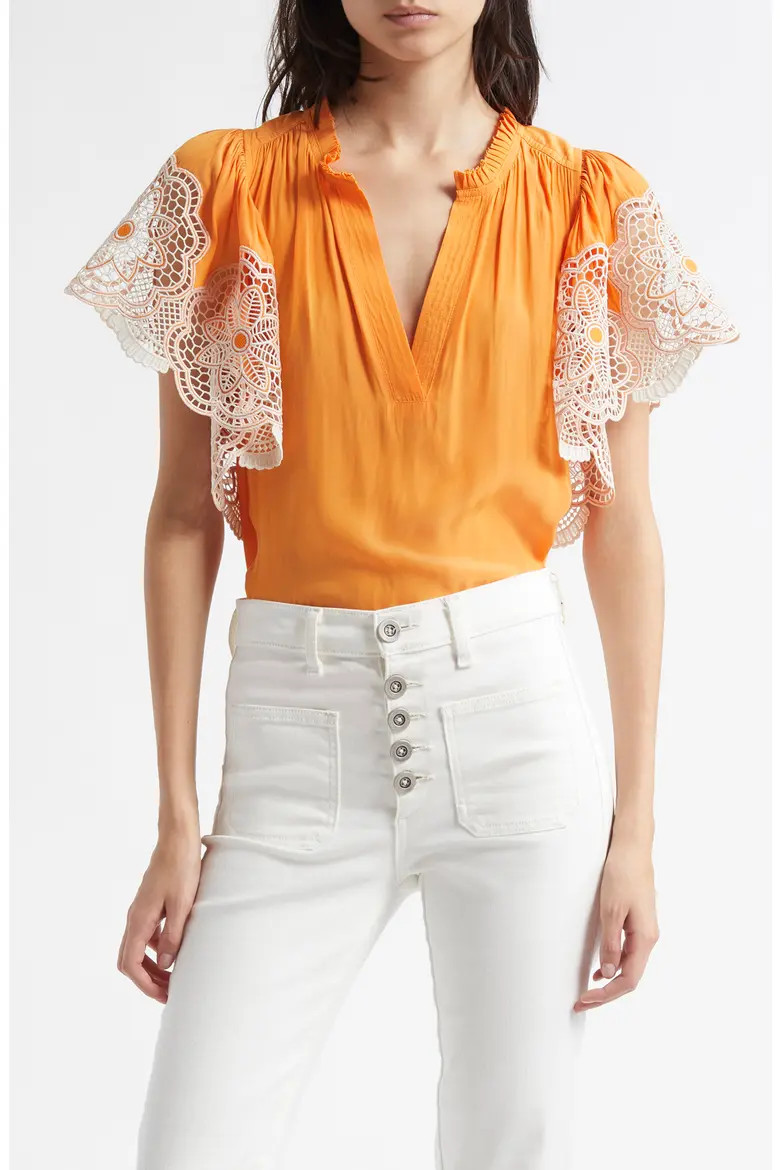 Esti Embroidered Sleeve Top (Women) | Nordstromrack | Nordstrom Rack