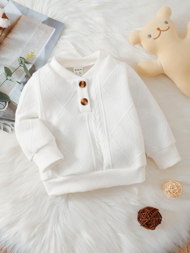 Baby Half Button Sweatshirt | SHEIN