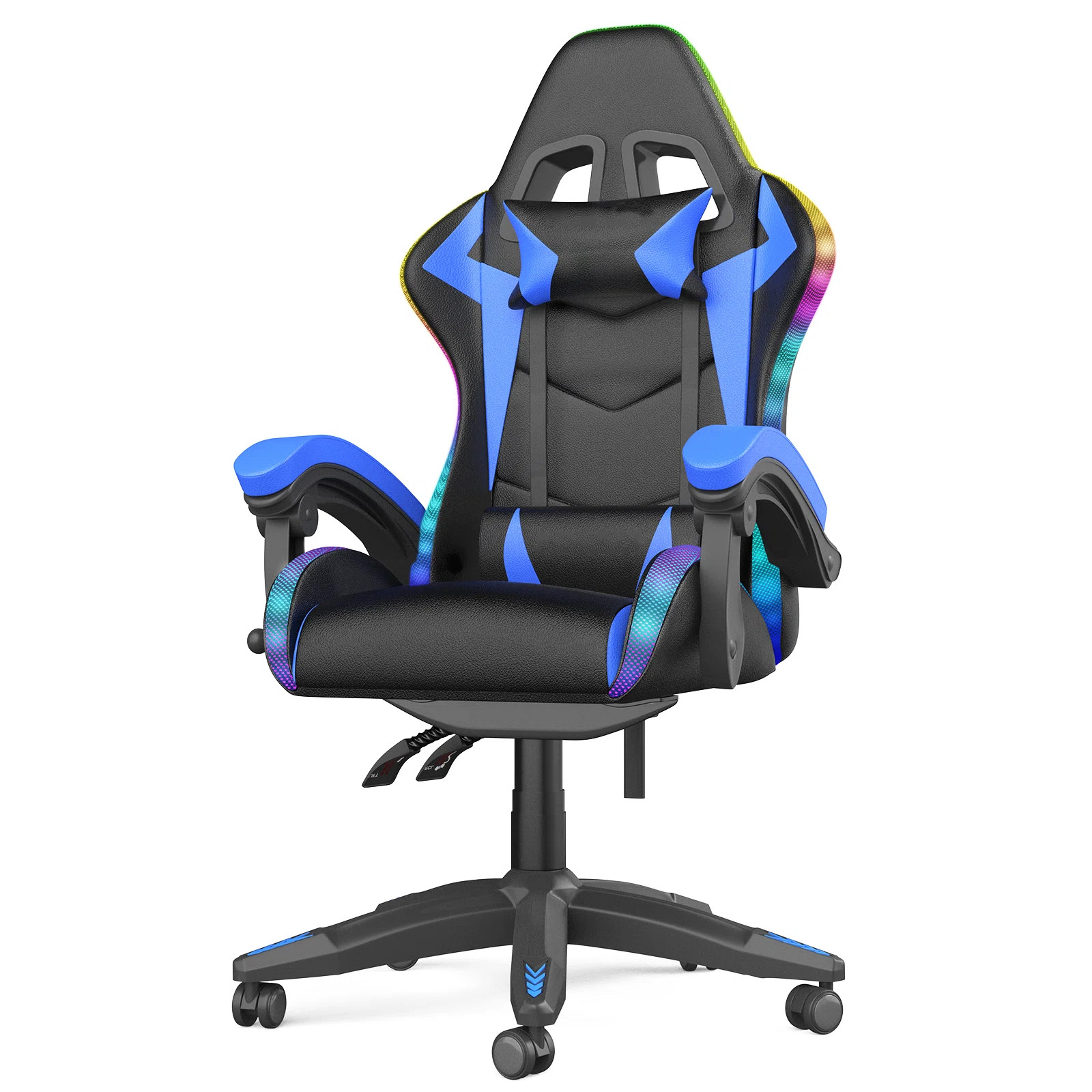 Reclining Gaming Chair with LED Lights and Headrest | Wayfair North America