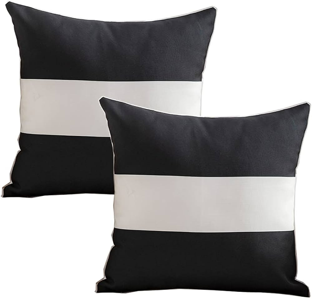 Outdoor Throw Pillow Covers Decorative for Patio Furniture Geomtric Farmhouse Cushion Cases 18 x ... | Amazon (US)