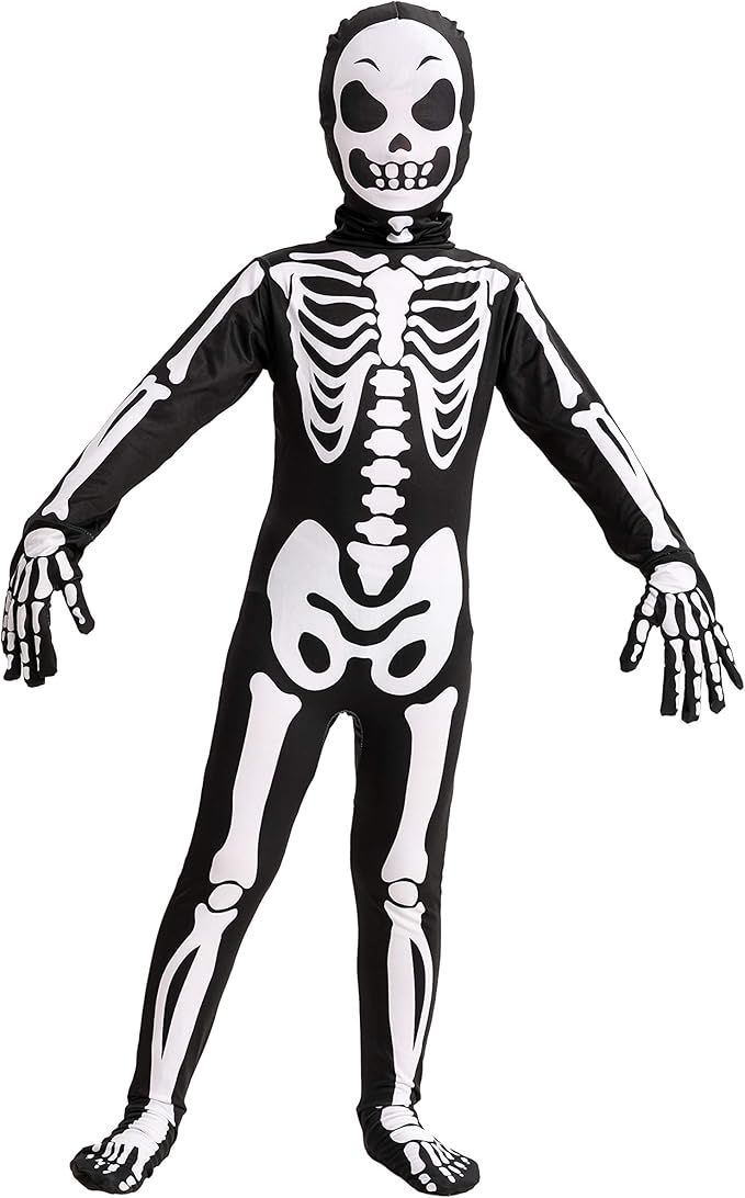 Second Skin Child Skin Skeleton Costume for Halloween Trick-or-Treating | Amazon (US)