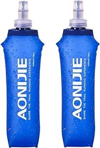 AONIJIE 2 Pcs Sports Collapsible Water Bottle BPA Free - TPU Soft Drink Water Kettle Foldable Fla... | Amazon (US)