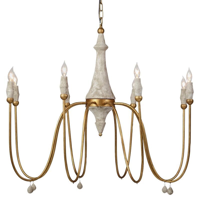 Clay Chandelier, Distressed Ivory | One Kings Lane