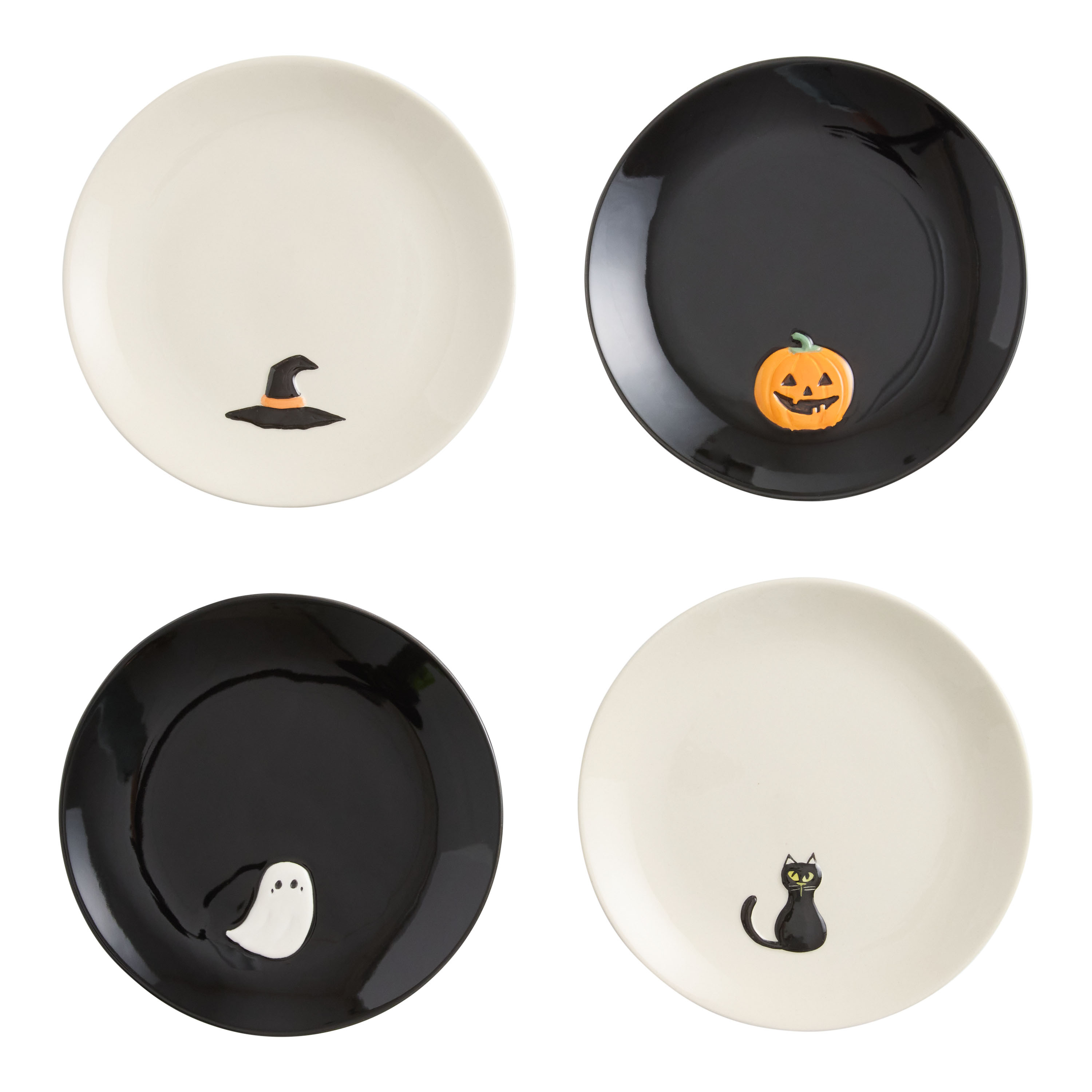 Halloween Icon Hand Painted Appetizer Plate Set of 2 | World Market