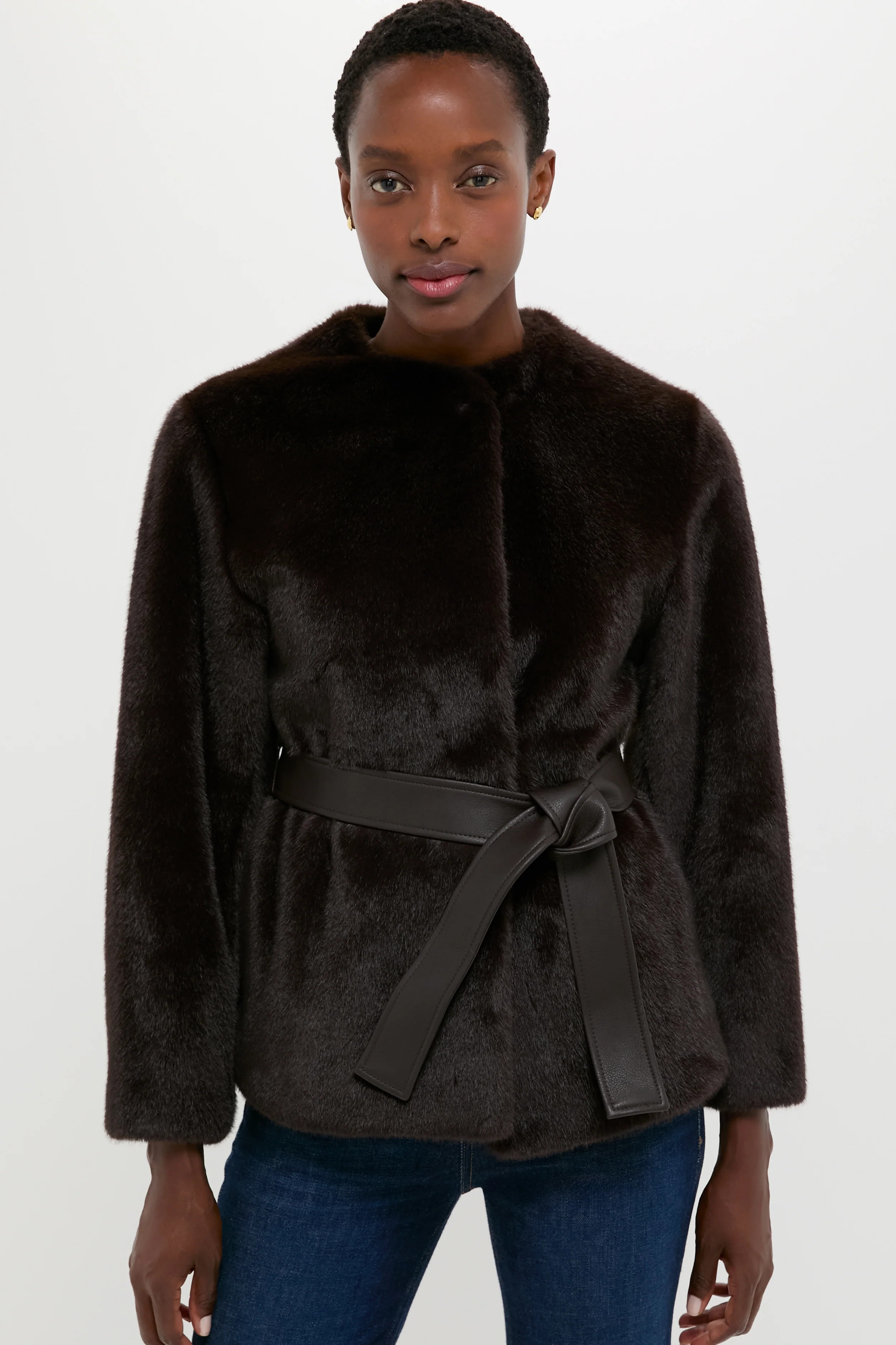Brun Fabu Fur Wrap Coat | Tuckernuck (US)