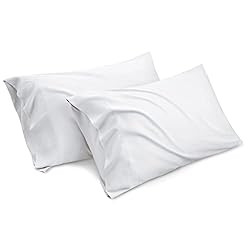 Bedsure White Cooling Pillow Cases Set of 2 - 100% Viscose from Bamboo Pillow Case Queen, Coo... | Amazon (US)