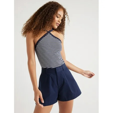 Free Assembly Women’s Knit Halter Top Sizes XS-XXL | Walmart (US)