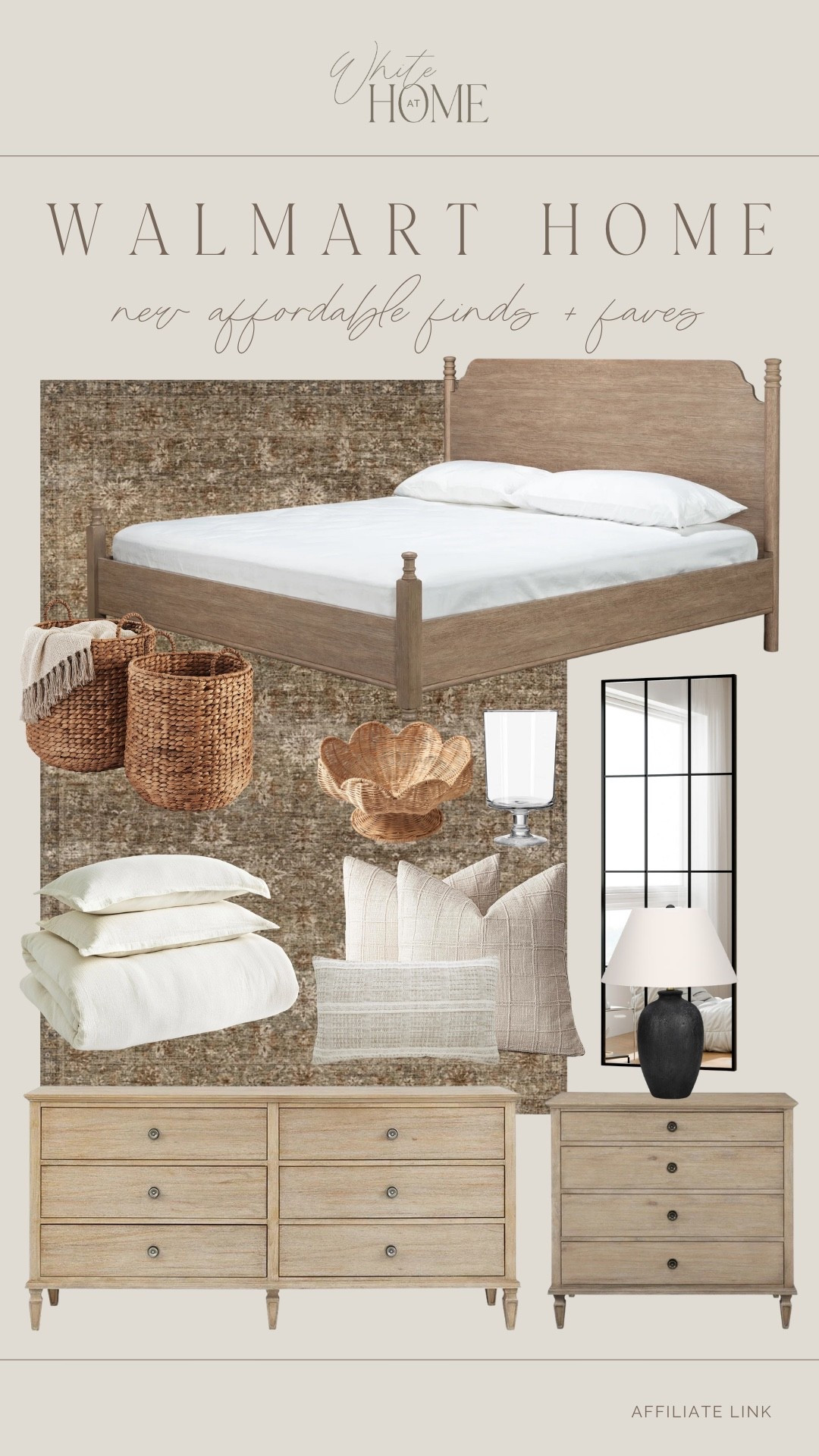A designer inspired bedroom with all affordable Walmart finds? Yes, please! Obsessed with how neutral and airy, yet still very warm these pieces feel together. 

#LTKHome