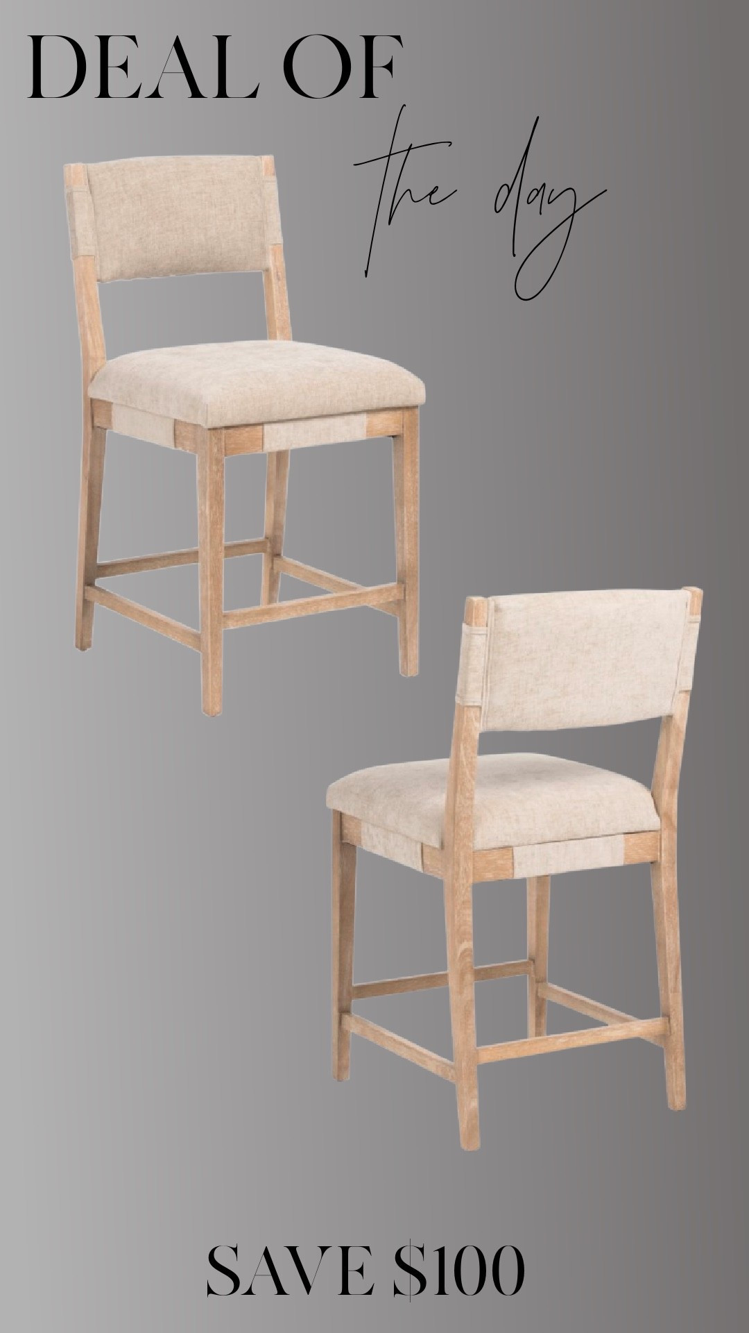 These upholstered counter stools are such a great neutral. I love the light wood frame, soft fabric, and how comfortable they are while still feeling clean and timeless. On sale right now, which almost never happens.

#LTKSaleAlert #LTKHome
