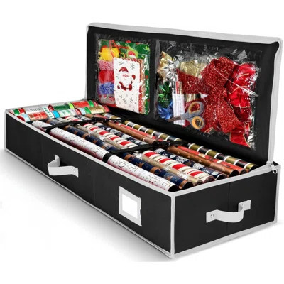 Wrapping Paper Organizer Storage,Underbed Storage Container With Interior Pockets, Fits 24 Rolls | Wayfair North America