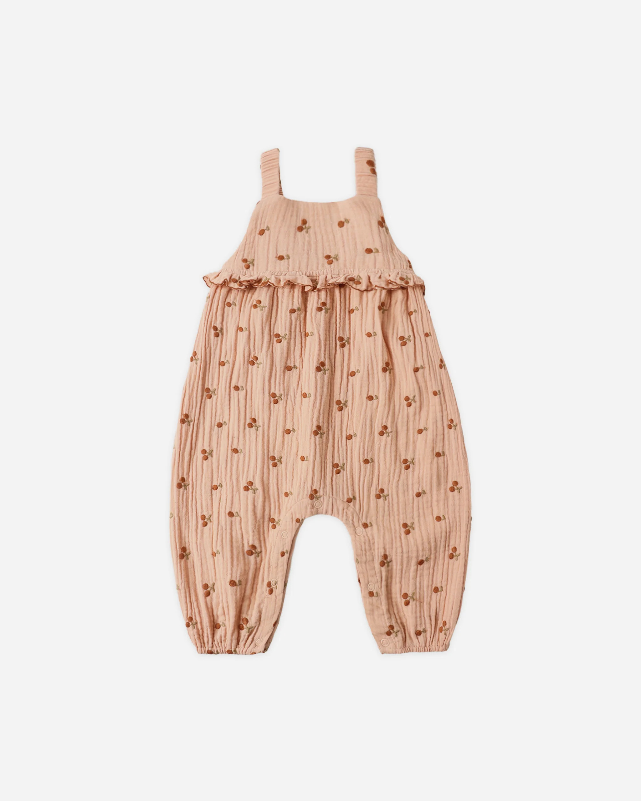 Kinsley Jumpsuit Cherry Embroidery | Rylee + Cru