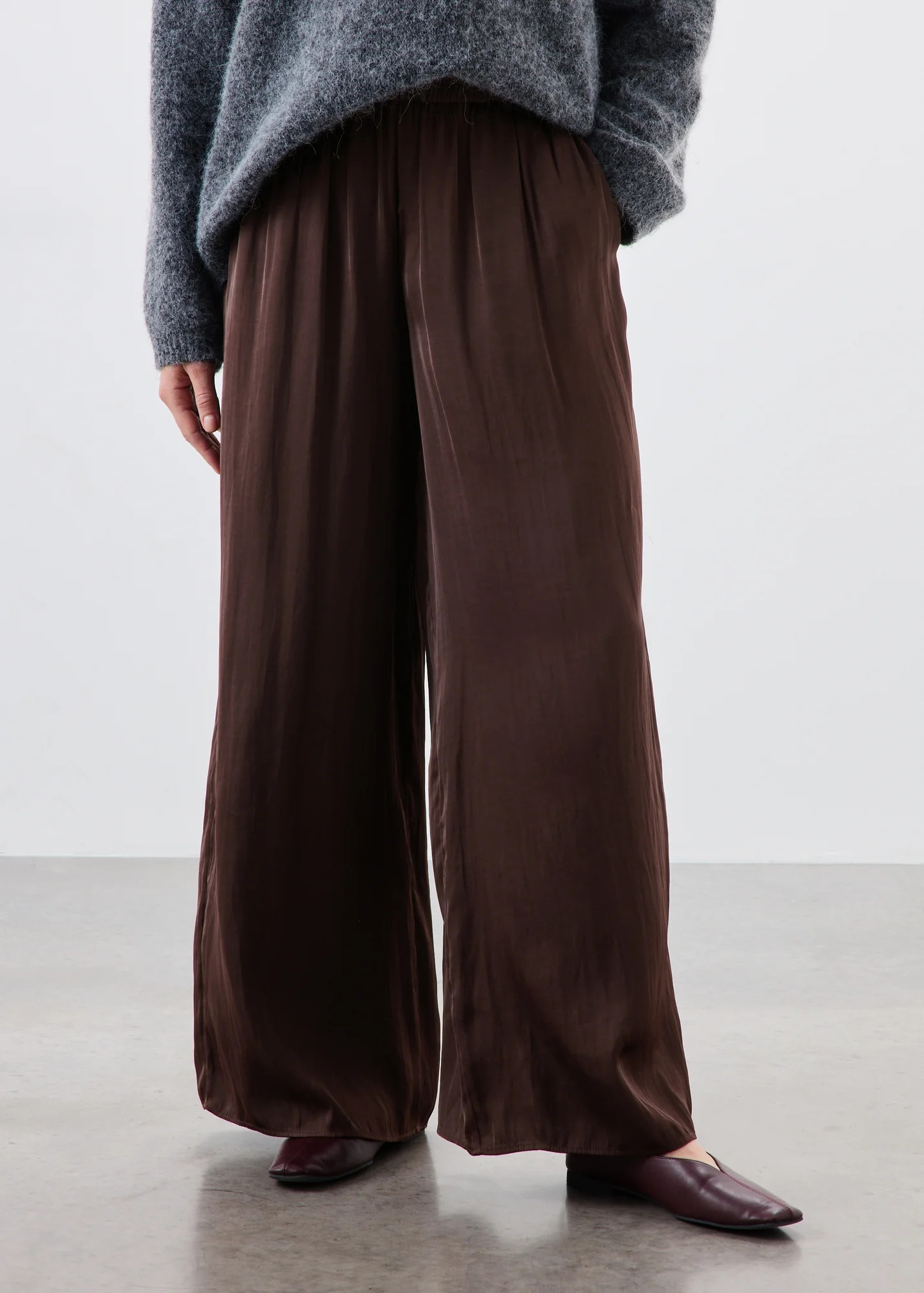 Brown Satin Wide Leg Trousers | Matalan (UK)