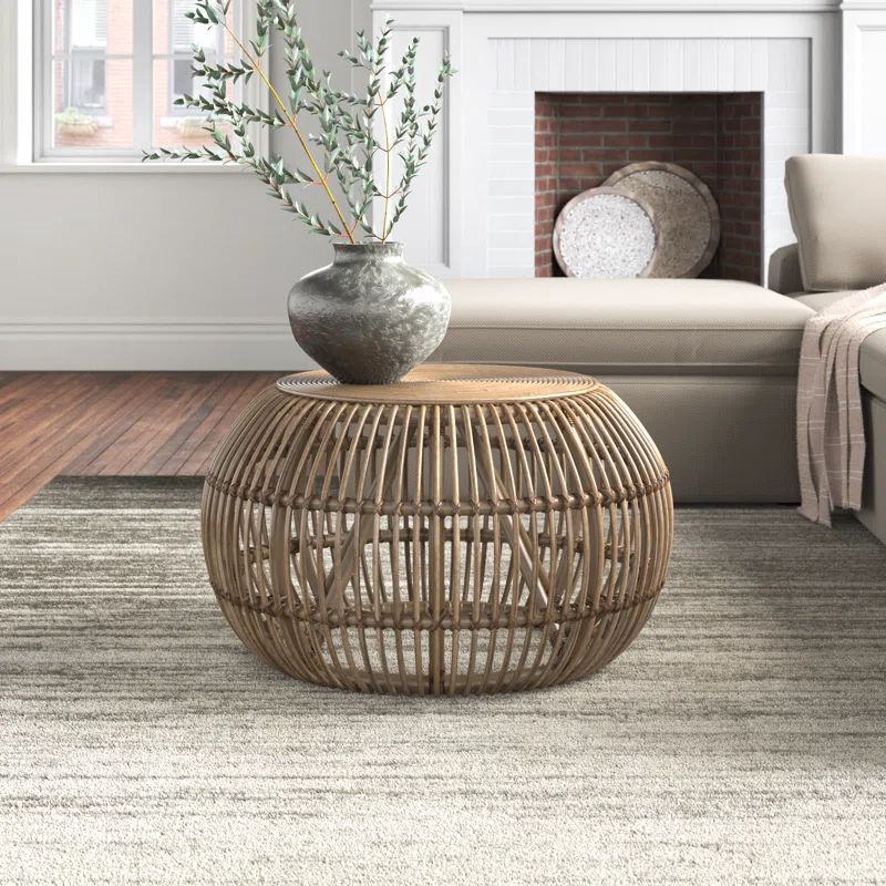 Ava Rattan Drum Coffee Table | Wayfair North America