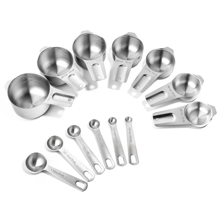 Last Confection 13-Piece Stainless Steel Measuring Cup and Spoon Set | Walmart (US)