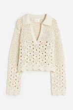 Pointelle-knit Cotton Sweater | H&M (US + CA)
