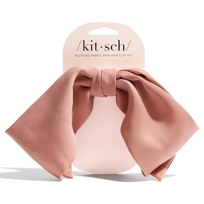 Kitsch Recycled Fabric Hair Bow Clip for Women, Oversized Design for Elegant Half-Updos or Chic H... | Amazon (US)
