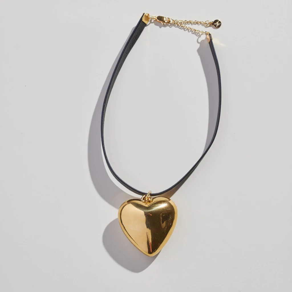 Gold Romeo Choker | Nickel and Suede