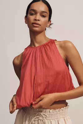 By Anthropologie Halter Cropped Bubble Top | Anthropologie (US)