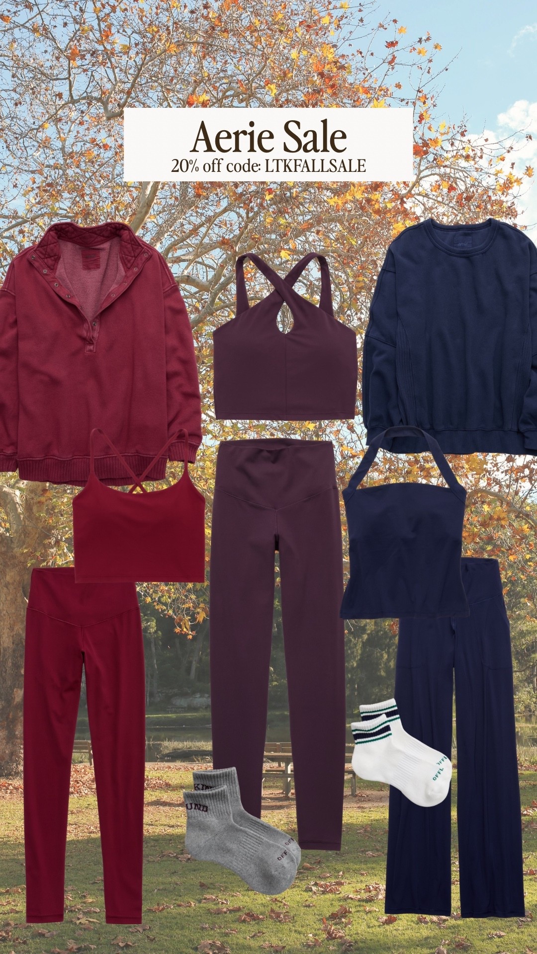 Aerie Sale! 40% off leggings, sports bras, and leggings + code LTKFALLSALE for 20% off 

#LTKFallSale #LTKSaleAlert #LTKActive