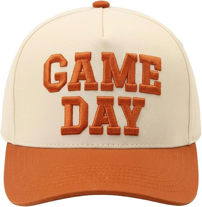 Game Day Hat for Women Men, Vintage Embroidered Football Basketball Cap, Adjustable Baseball Hat ... | Amazon (US)