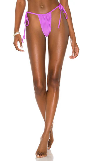 Tia Ribbed Bikini Bottom in Passionfruit | Revolve Clothing (Global)