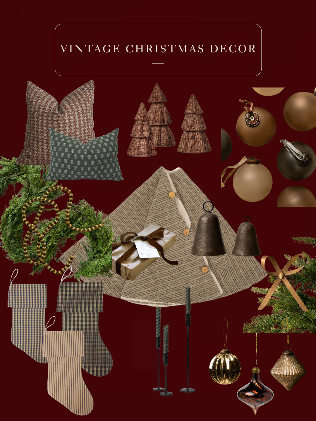 Vintage Christmas Decor

#vintagechristmas #ornaments #garland #studiomcgeetarget #targetchristmasdecor #christmasinspo #decorinspo 

 #LTKSeasonal #LTKHome #LTKSaleAlert